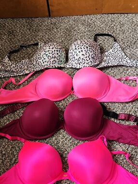 Women’s Padded T-Shirt Bra - Hot Pink & Magenta Leopard Options